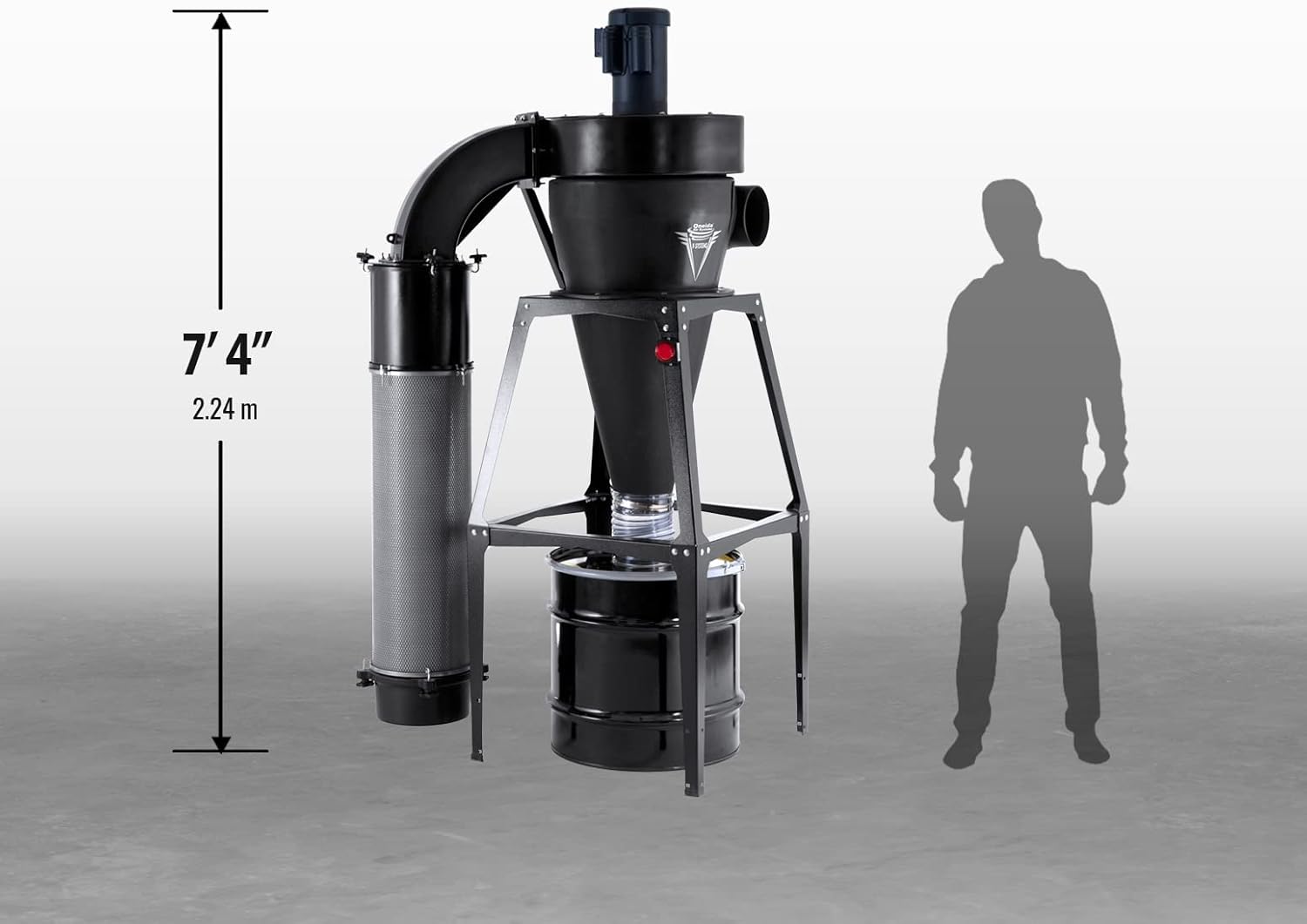 Oneida Air Systems 3HP V-System 3000 35 Gal. HEPA-GFM Freestanding Cyclone Dust Collector