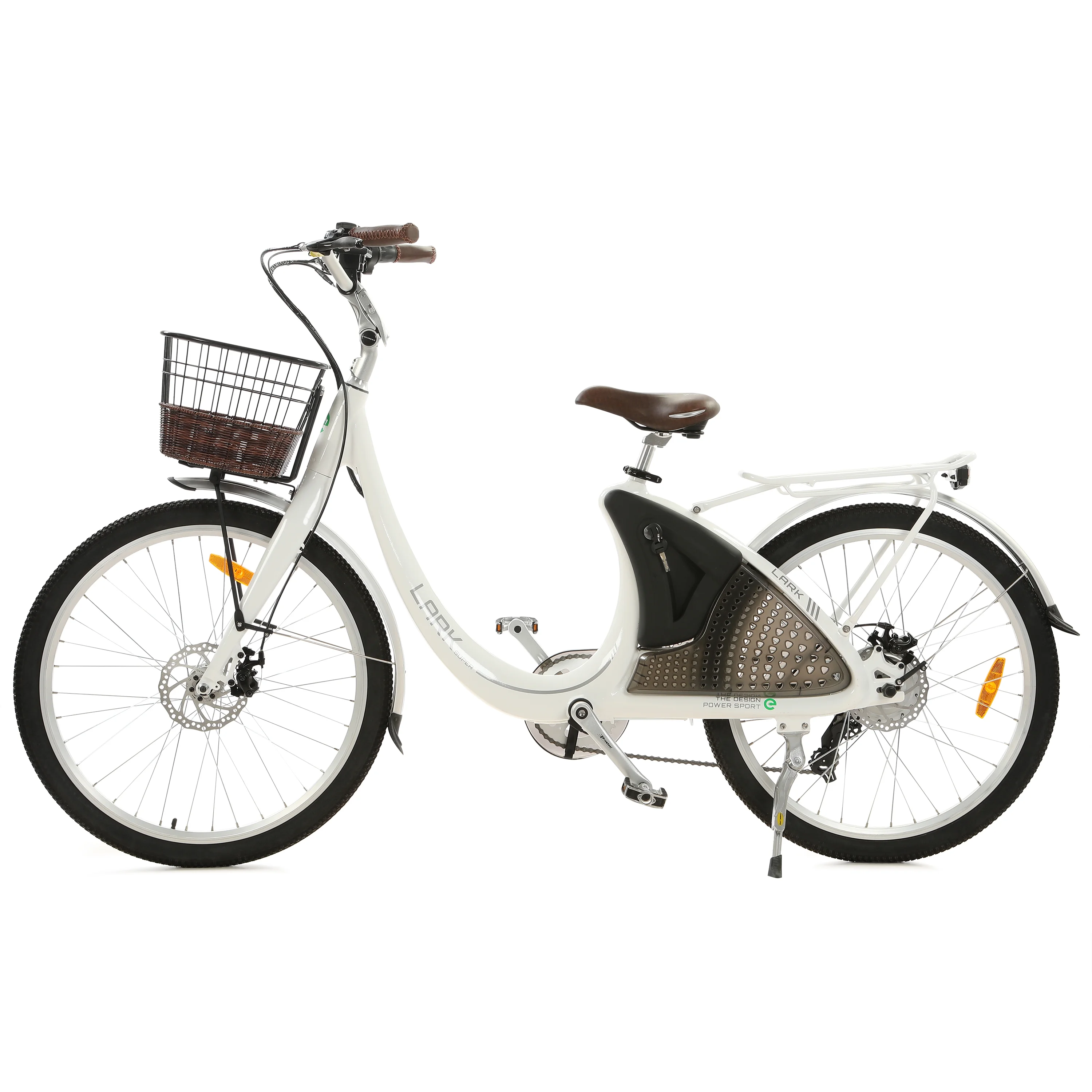 ECOTRIC Electric Bike EBike 26" 36V 10AH Bicycle Li-ion Battery City Moped 500W Women Girls USB Port Bike Shimaro Motor Throttle & Pedal Assist With Basket and rear rack For Adults