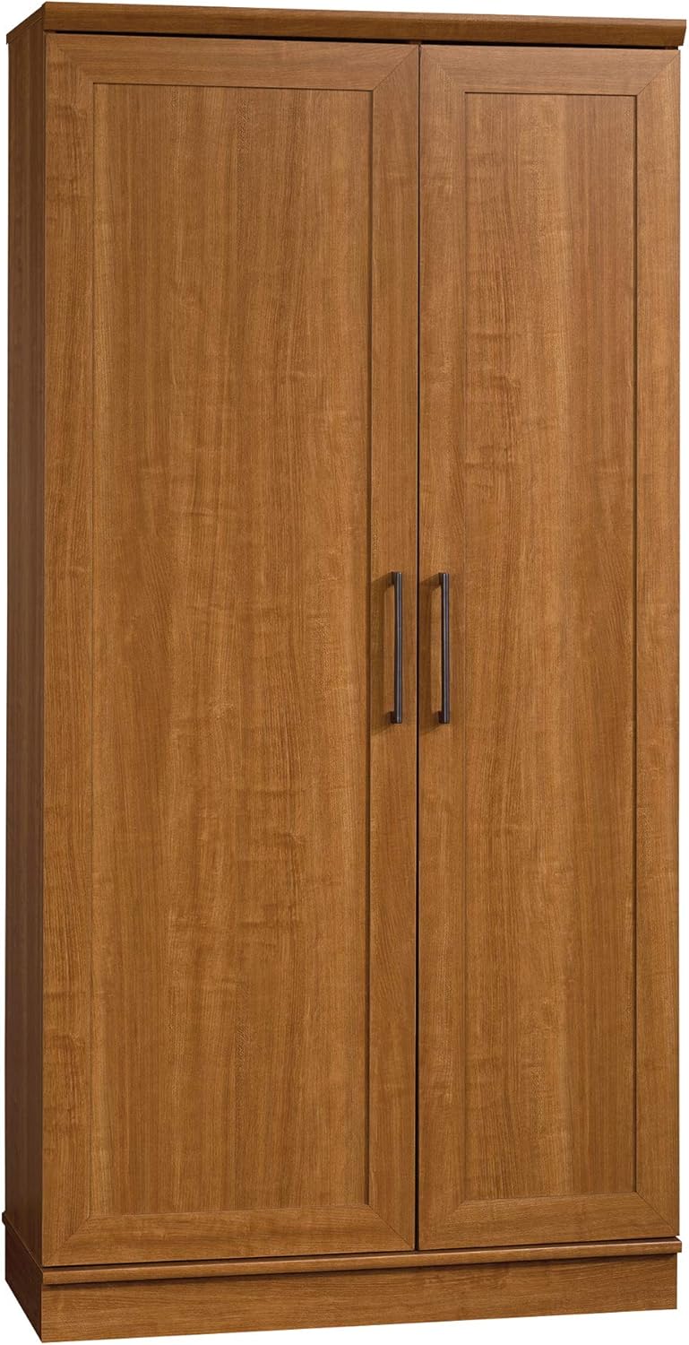 Sauder HomePlus Collection Storage Cabinet, Salt Oak Finish & Barrister Lane Bookcase, Salt Oak Finish