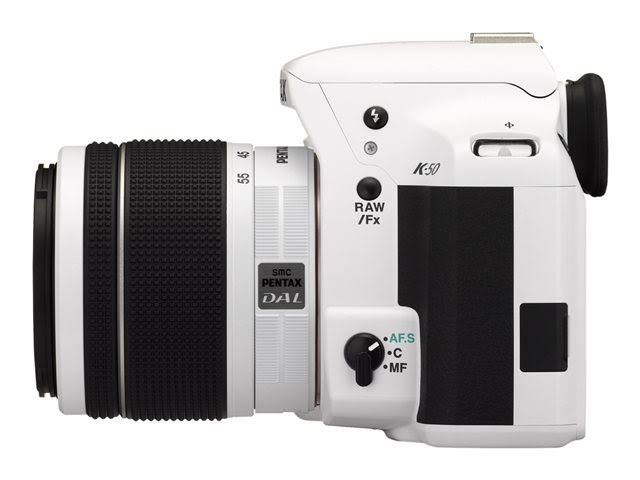 Pentax K-50 16.3 MP Digital SLR Camera - 1080p - White - DA L 18-55mm WR Lens