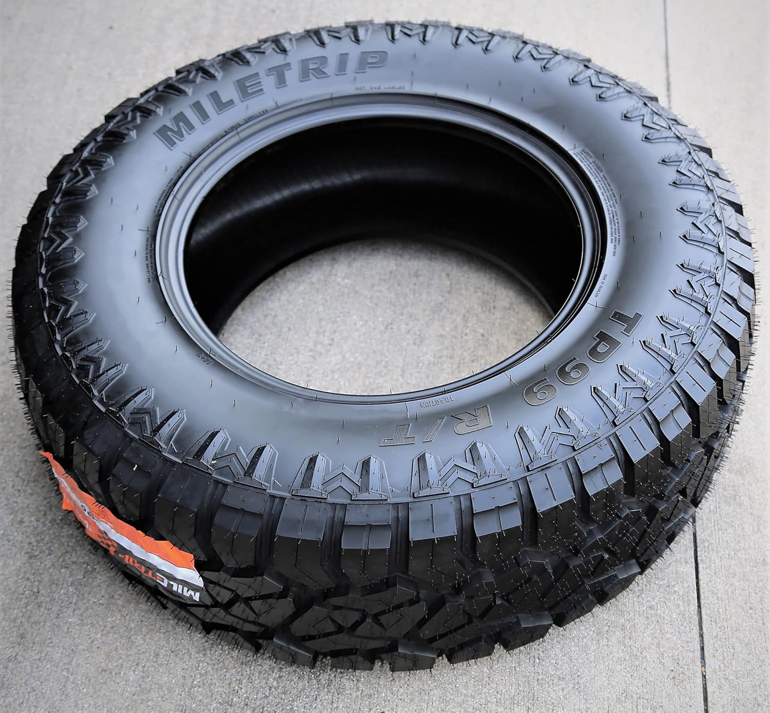 Miletrip TP99 R/T All-Terrain Mud Off-Road Light Truck Radial Tire-33X12.50R18LT 33X12.50X18 33X12.50-18 122Q Load Range F LRF 12-Ply BSW Black Side Wall