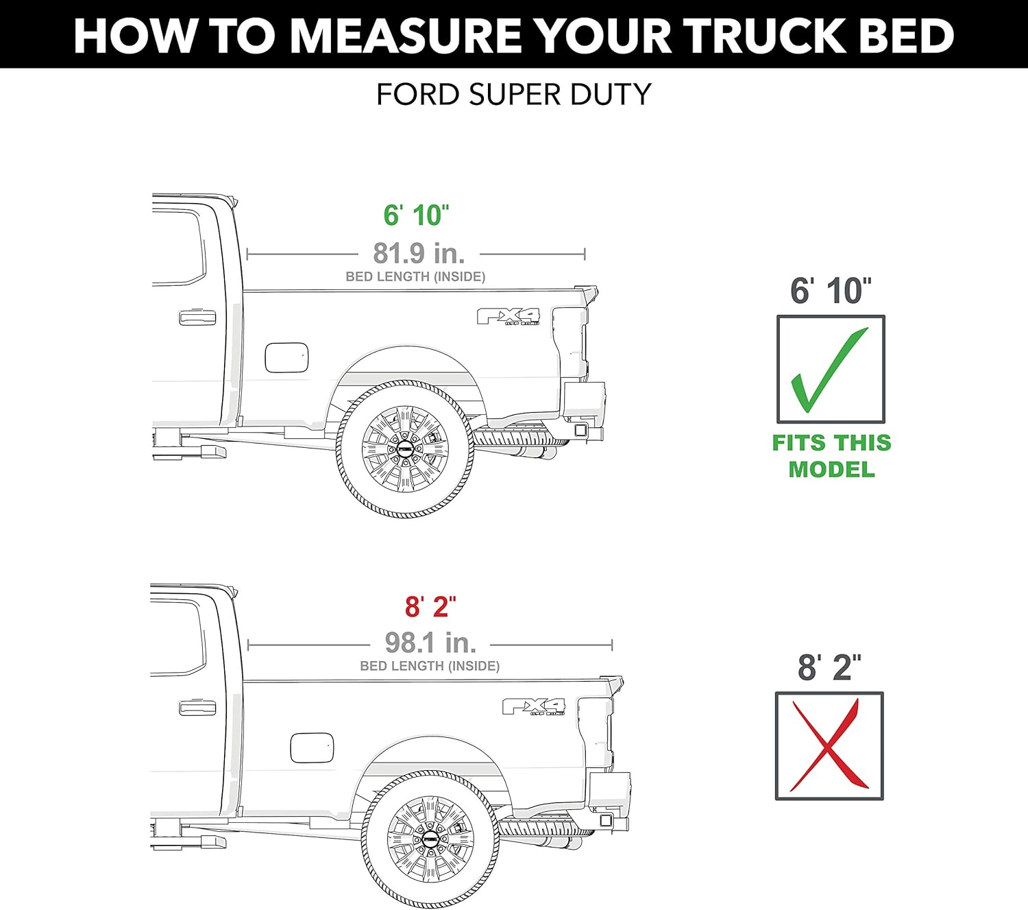 Lund Hard Tri-Fold Hard Folding Truck Bed Tonneau Cover | 969352 | Fits 2017 - 2022 Ford Super Duty 6' 10" Bed (81.9")