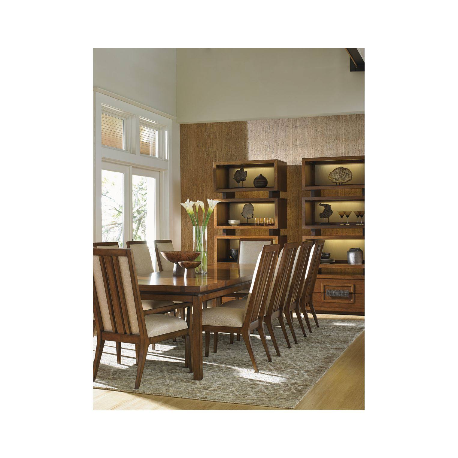 Tommy Bahama Home Island Fusion Natori Slat Back Side Chair, Gold