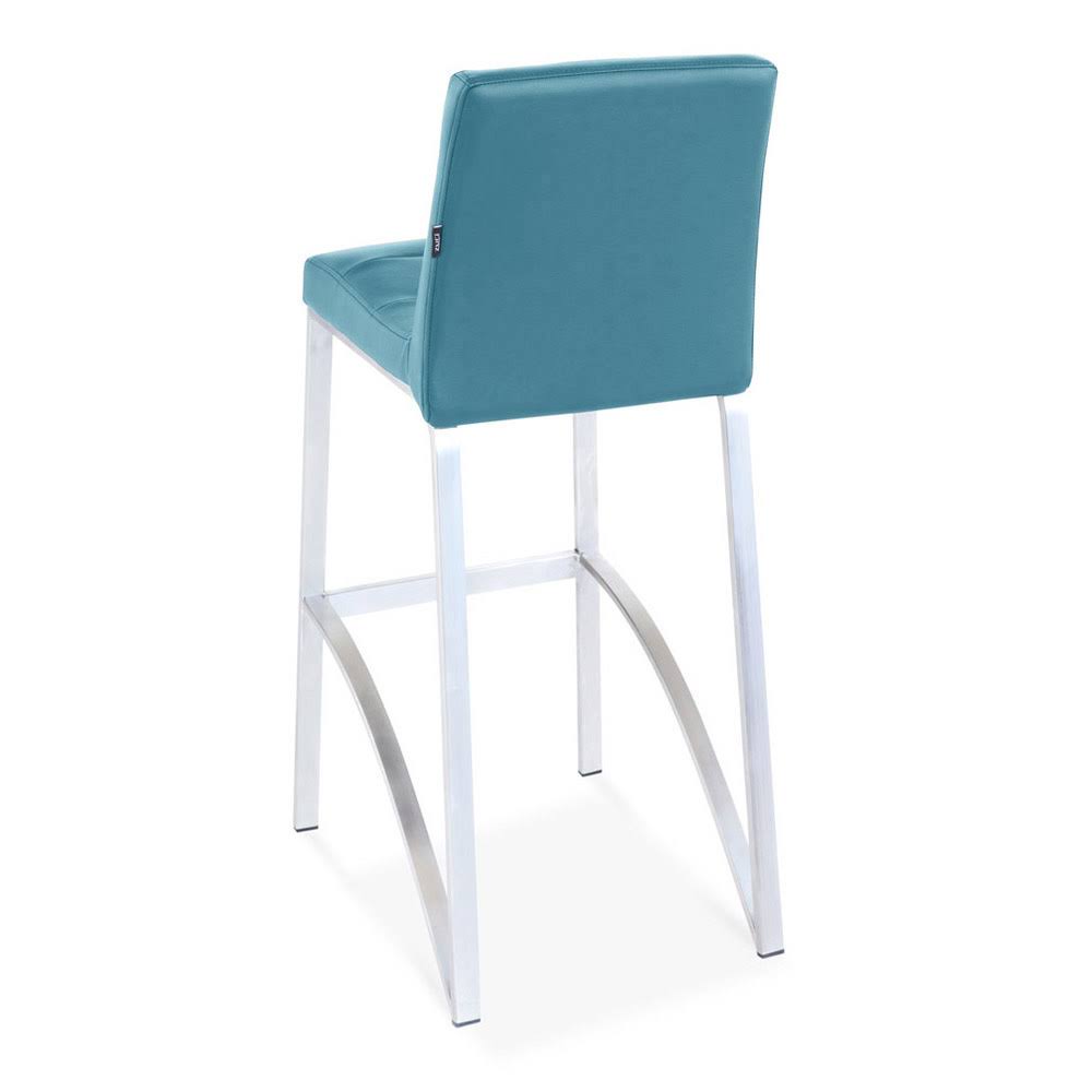 Zuri Furniture Lynx Bar Stool with Metal Base - Teal