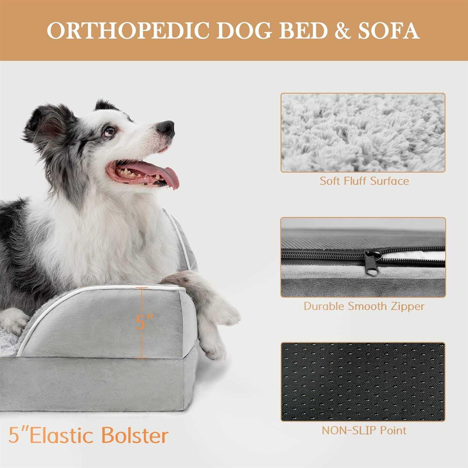 Comfort Expression Jumbo Dog Bed for Extra Large Dogs Waterproof Orthopedic Dog Bed - Pet Supplies online store