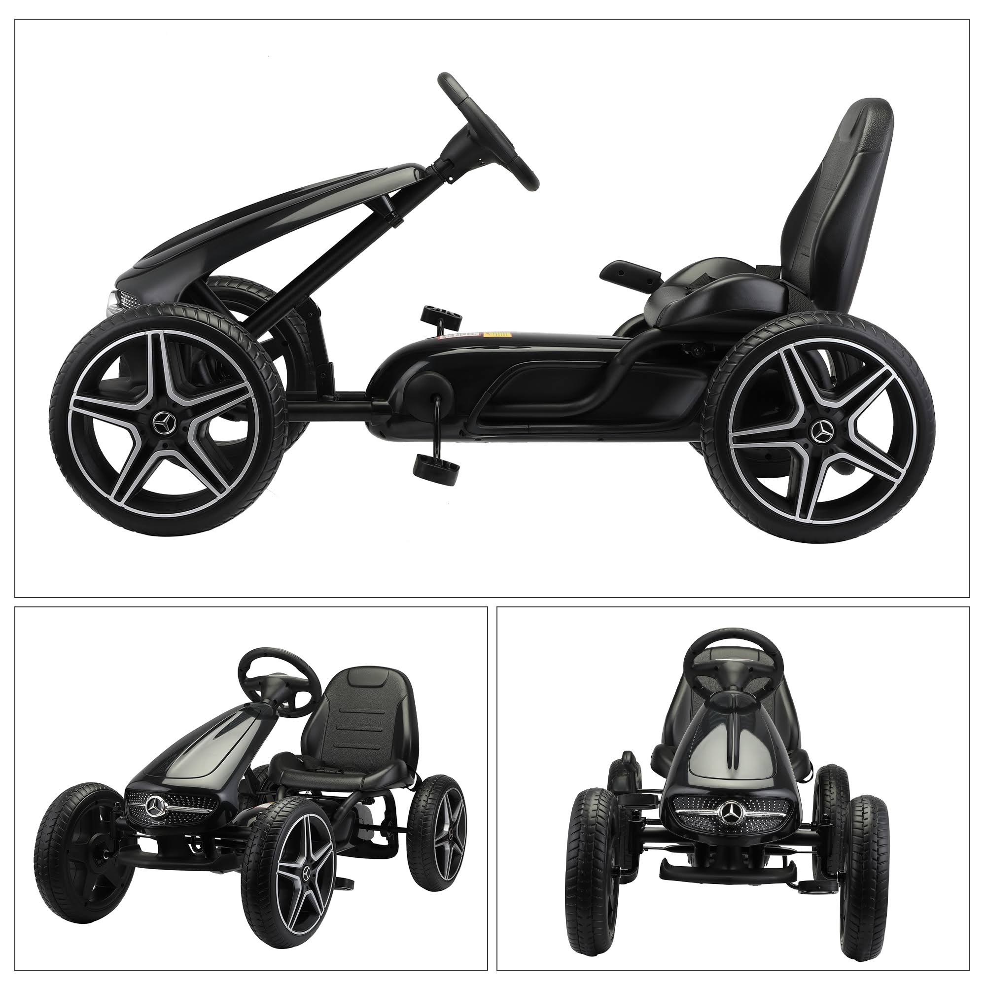 Mercedes Benz Kids Go Kart Ride on Car for Children, Black