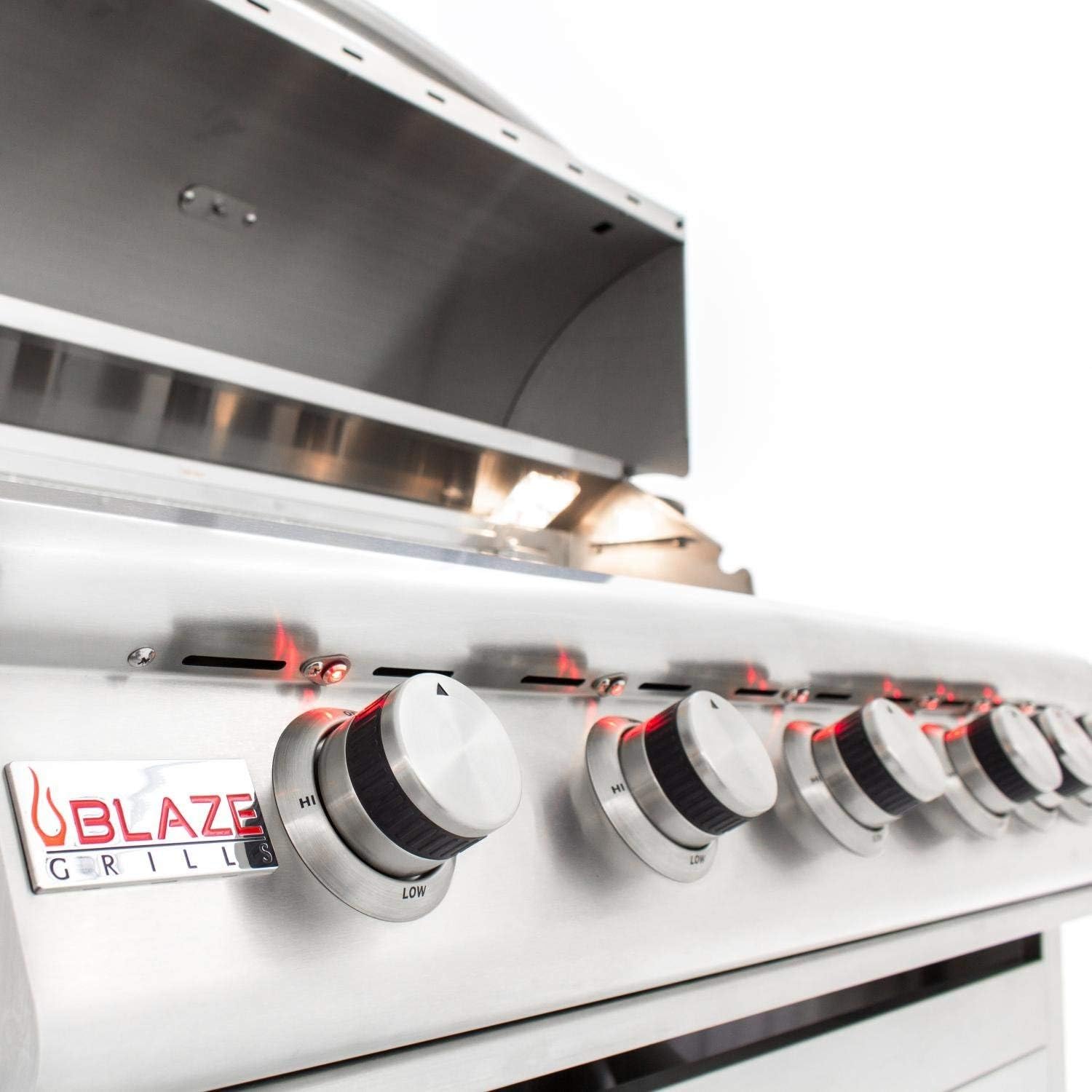 Blaze LTE 40-Inch 5-Burner Built-In Propane Grill With Rear Infrared Burner & Grill Lights - BLZ-5LTE-LP