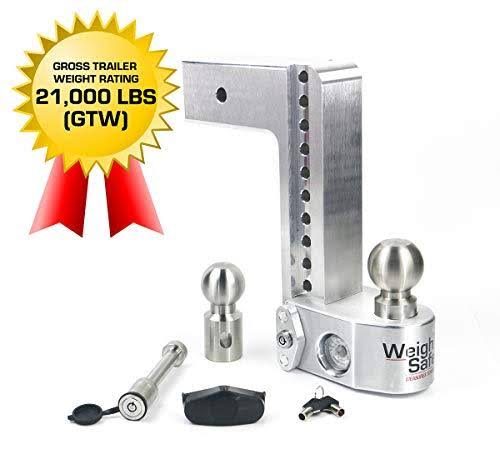 Weigh Safe Adjustable 10x22 Drop Ball Mount with 3x22 Shank and Hitch Pin - WS10-3-KA