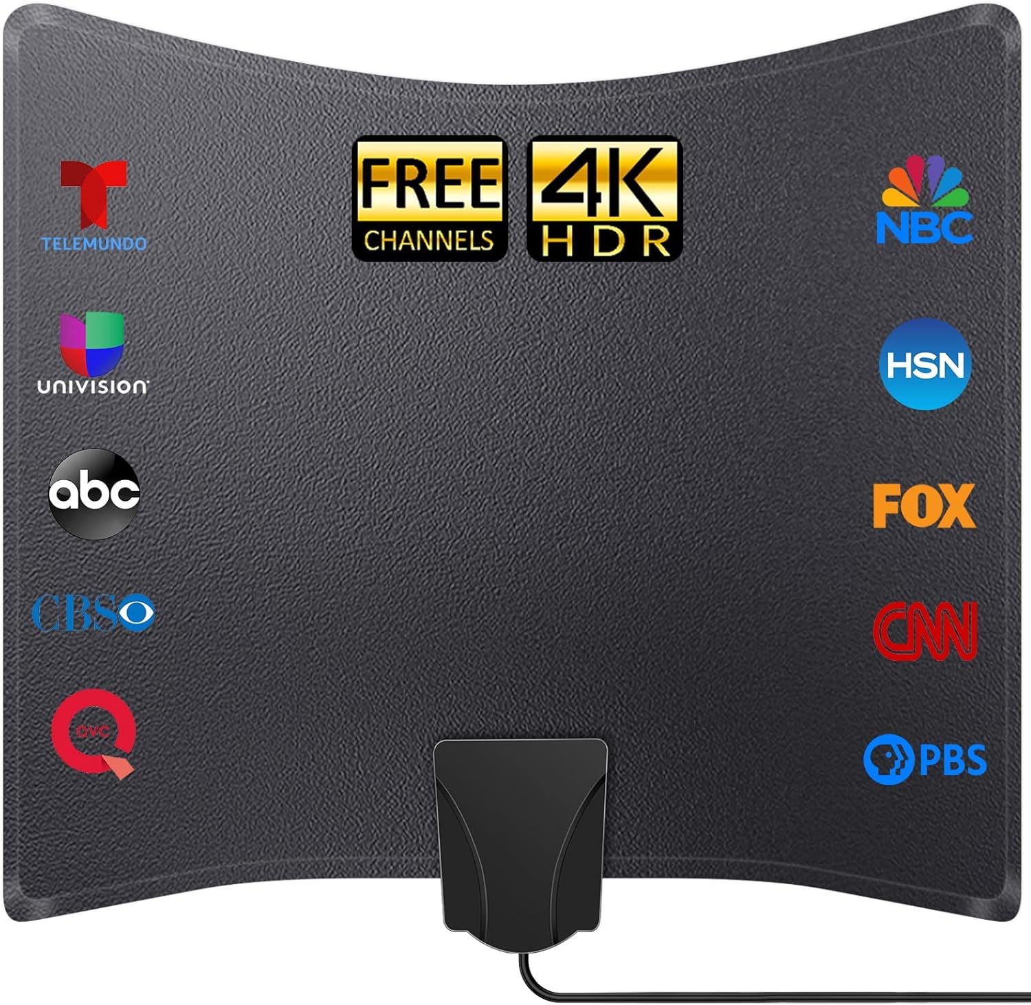 TV Antenna - Amplified HD Digital TV Antenna 350+ Miles Long Range - Portable Indoor/Outdoor Antenna Support 360&deg; Signal 4K 1080p Fire tv Stick-All Smart/Old TVs-18ft Coax Cable