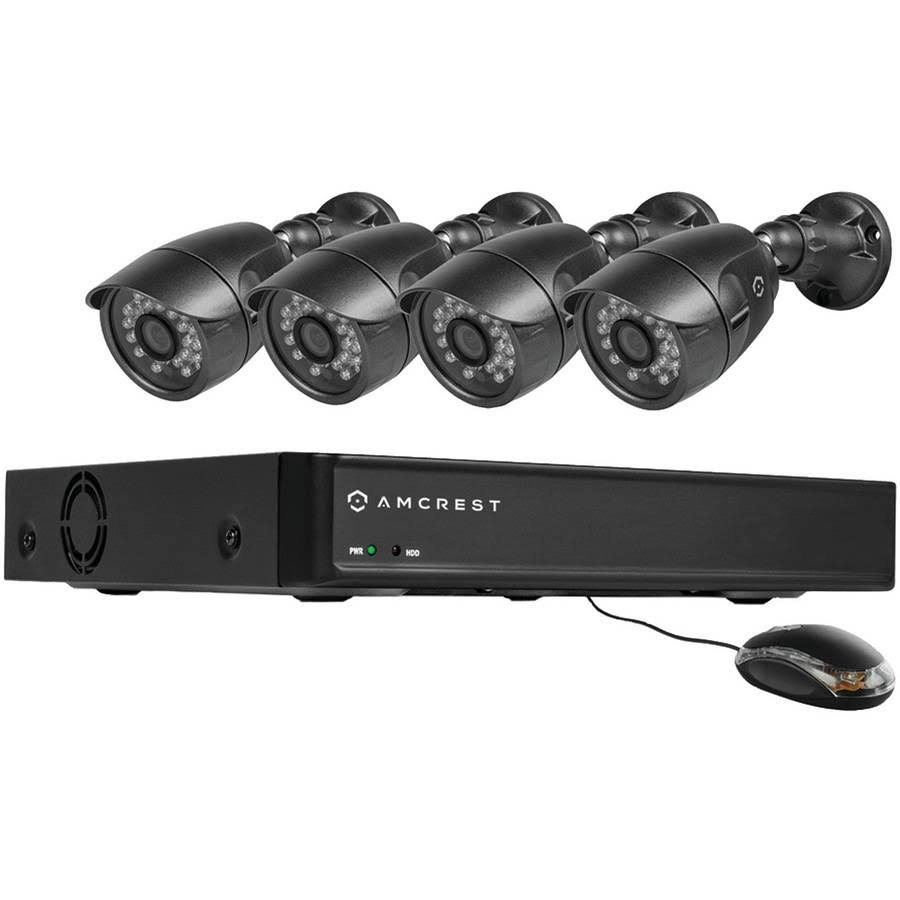 Amcrest 4-Channel 650TVL DVR Security System with 4 Weatherproof Bullet Cameras