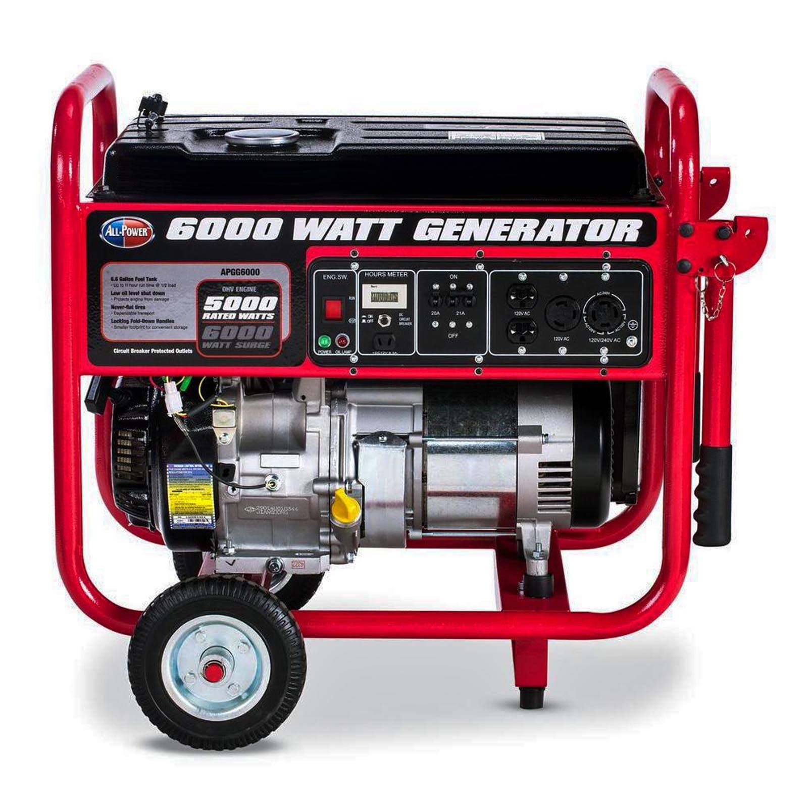 All-Power America Portable Generator - APGG6000, 6000 Watt, Gas