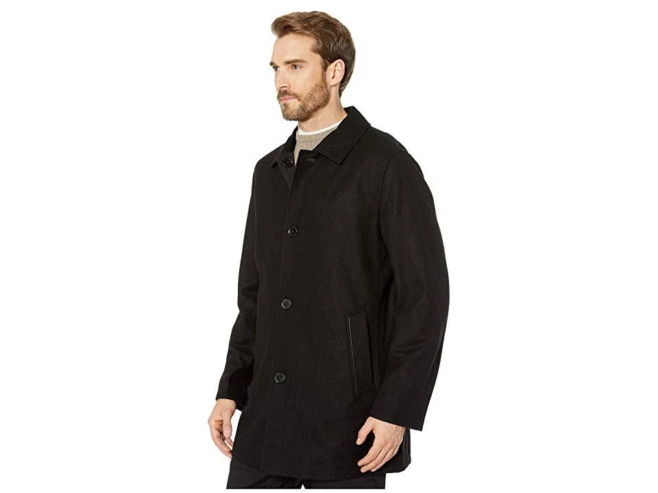Cole Haan Mens Reversible Wool Car Coat, Black