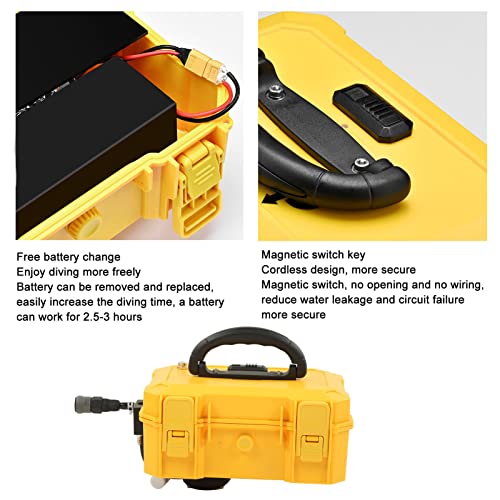 ZWZRFMZHML Base Upgraded Scuba Diving Ventilator Tankless Diving System, Scuba Respirator Equipment Artificial Fish Gill Submersible US 100‑240V D4000, Portable Rechargeable Scuba