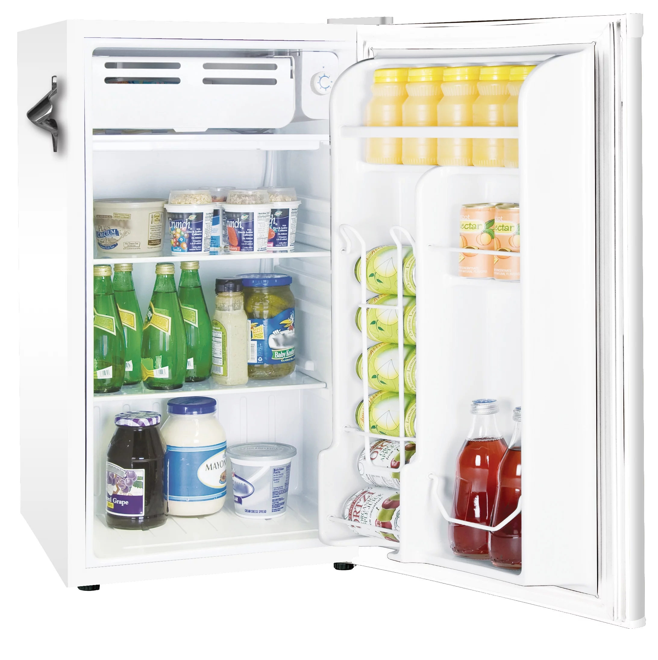 Frigidaire 3.2 Cu Ft Retro Mini Fridge With Side Bottle Opener, (EFR376) White