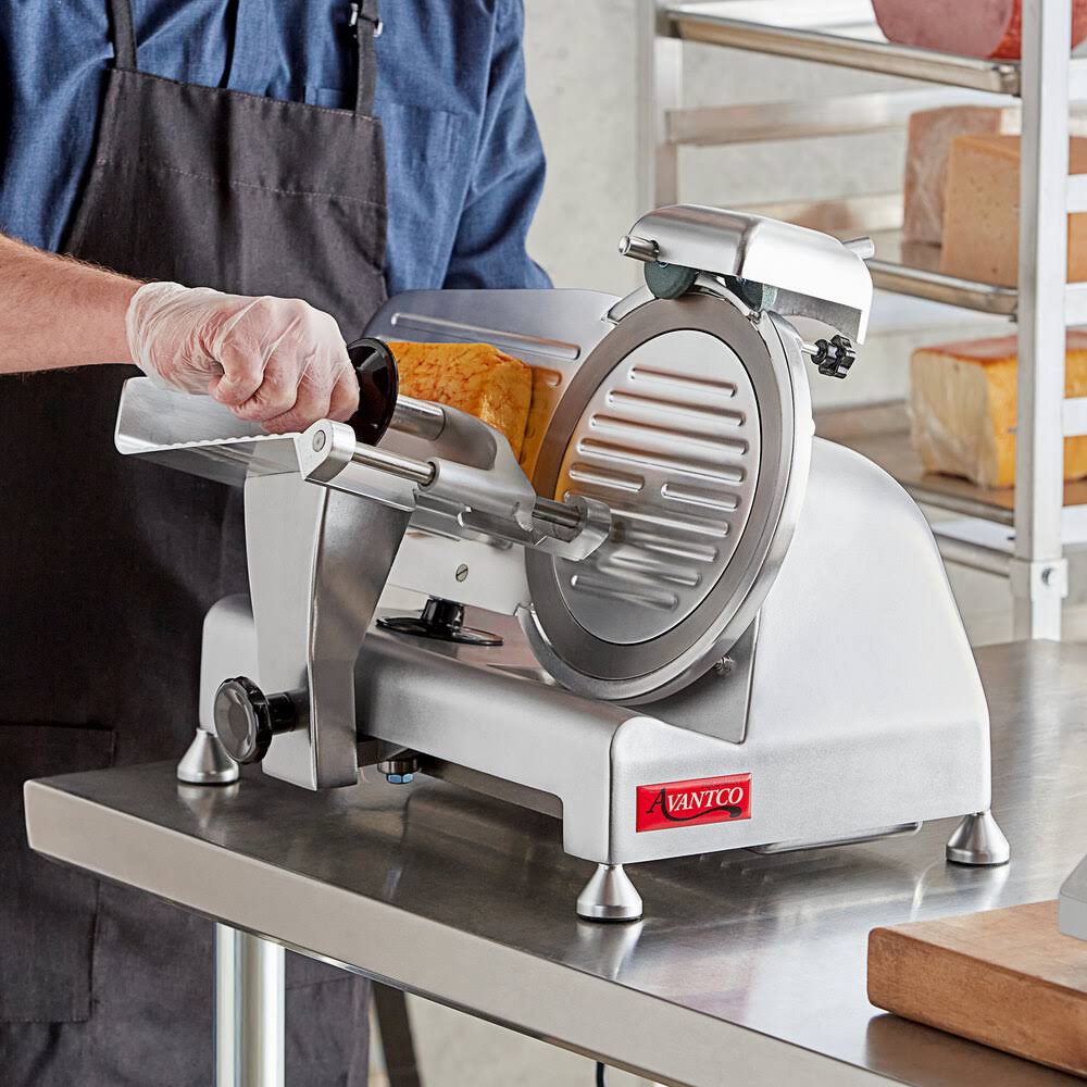 Avantco SL309 9x22 Manual Gravity Feed Meat Slicer - 1/4 HP