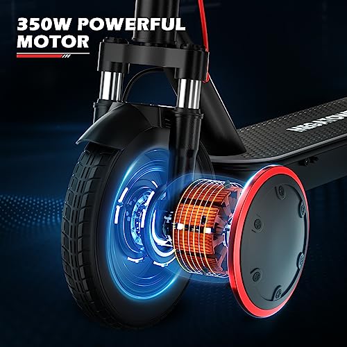 MoNiBloom E-Scooter Electric Kick Scooter w/LED Display and Bluetooth APP, Portable Folding Commuting Scooter for Adults & Teens
