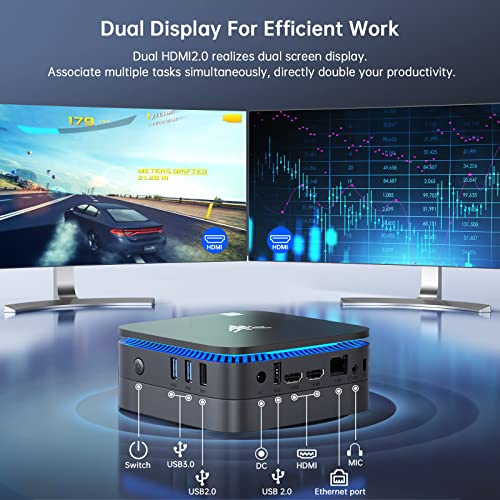KAMRUI Mini PC, AK1 Plus, 12th Gen N95 Processor (Up to 3.4GHz), Mini Desktop Computers 16GB DDR4 1TB SSD Support 4K UHD, LAN, WiFi/BT 4.2, Micro Tower for Business, Office, Home Server