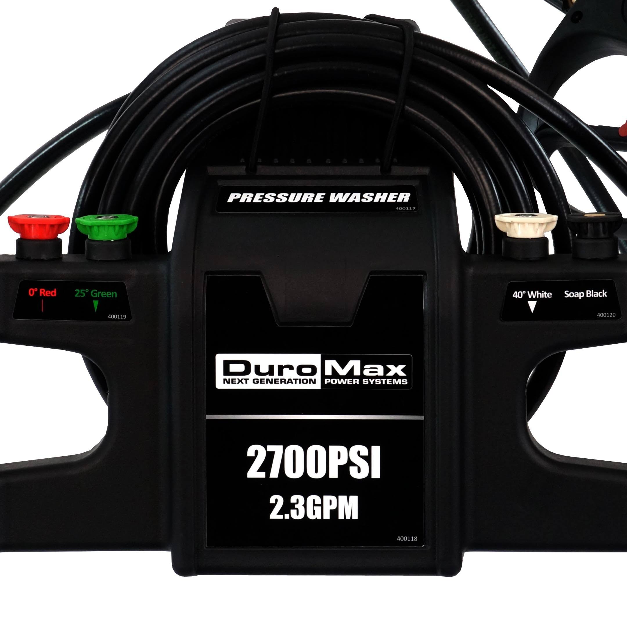 DuroMax XP2700PWS 2.3 GPM 5 HP GAS Engine Pressure WASHER, 2700 PSI
