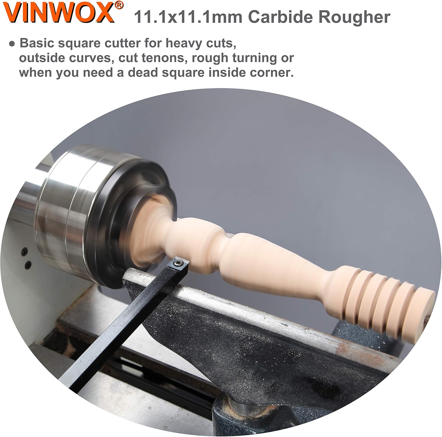 VINWOX 3 PCS Carbide Wood Lathe Turning Tool Set, Carbide Lathe Turning Tool, Carbide Turning Tool, Including Rougher, Finisher, Detailer, Pen Turning tool, Pen Making