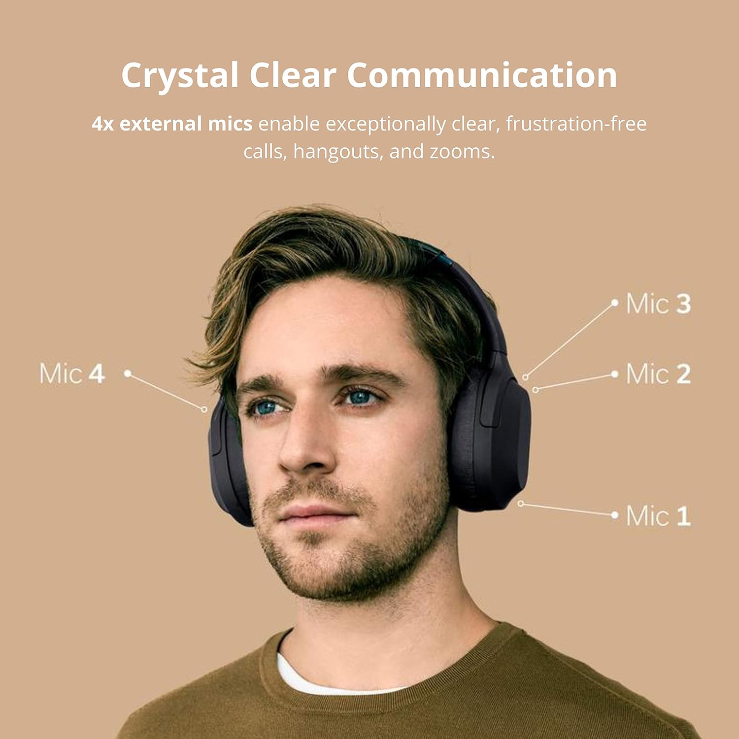 Status Flagship ANC Headphones | Built-in 4X Microphones | Over Ear Noise Cancelling Headphones | Wireless & Bluetooth + Cabled | Premium Foldable Headphones | 35 Hour Battery