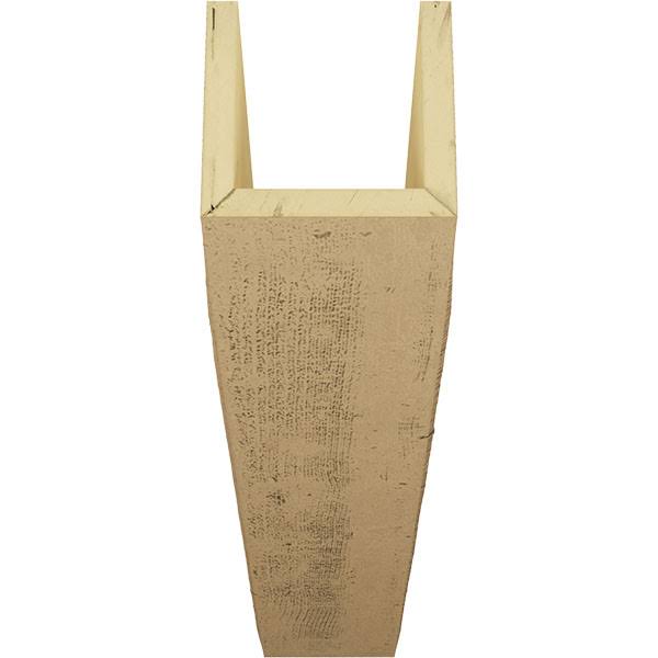 Ekena Millwork BMRS3C0060X060X120PP 6x22W x 6x22H x 10&L 3-Sided (U-beam) Rough Sawn Endurathane Faux Wood Ceiling Beam, Natural