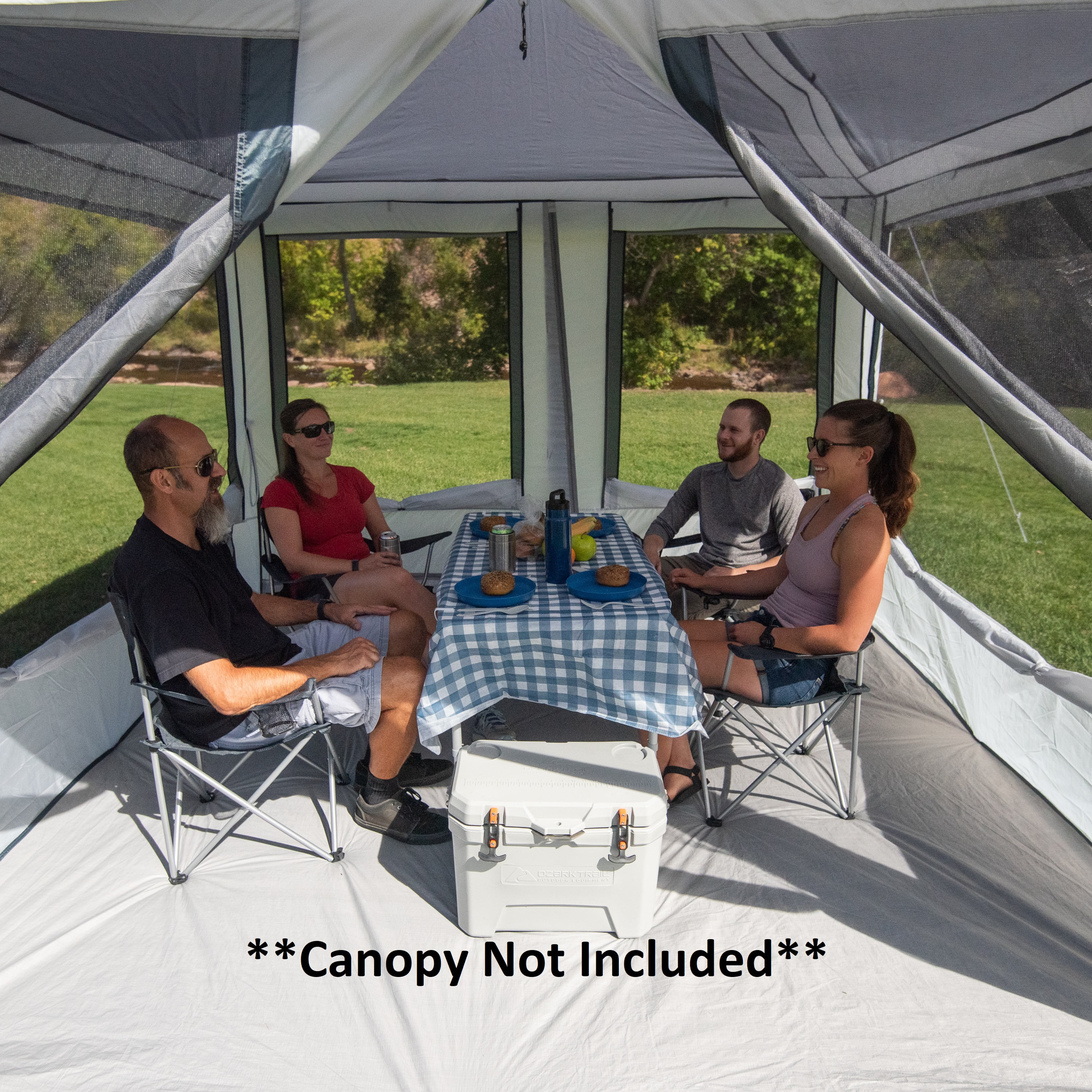 Ozark Trail 7-Person 2-in-1 Screen House Connect Tent with 2 Doors, Canopy Sold Separately