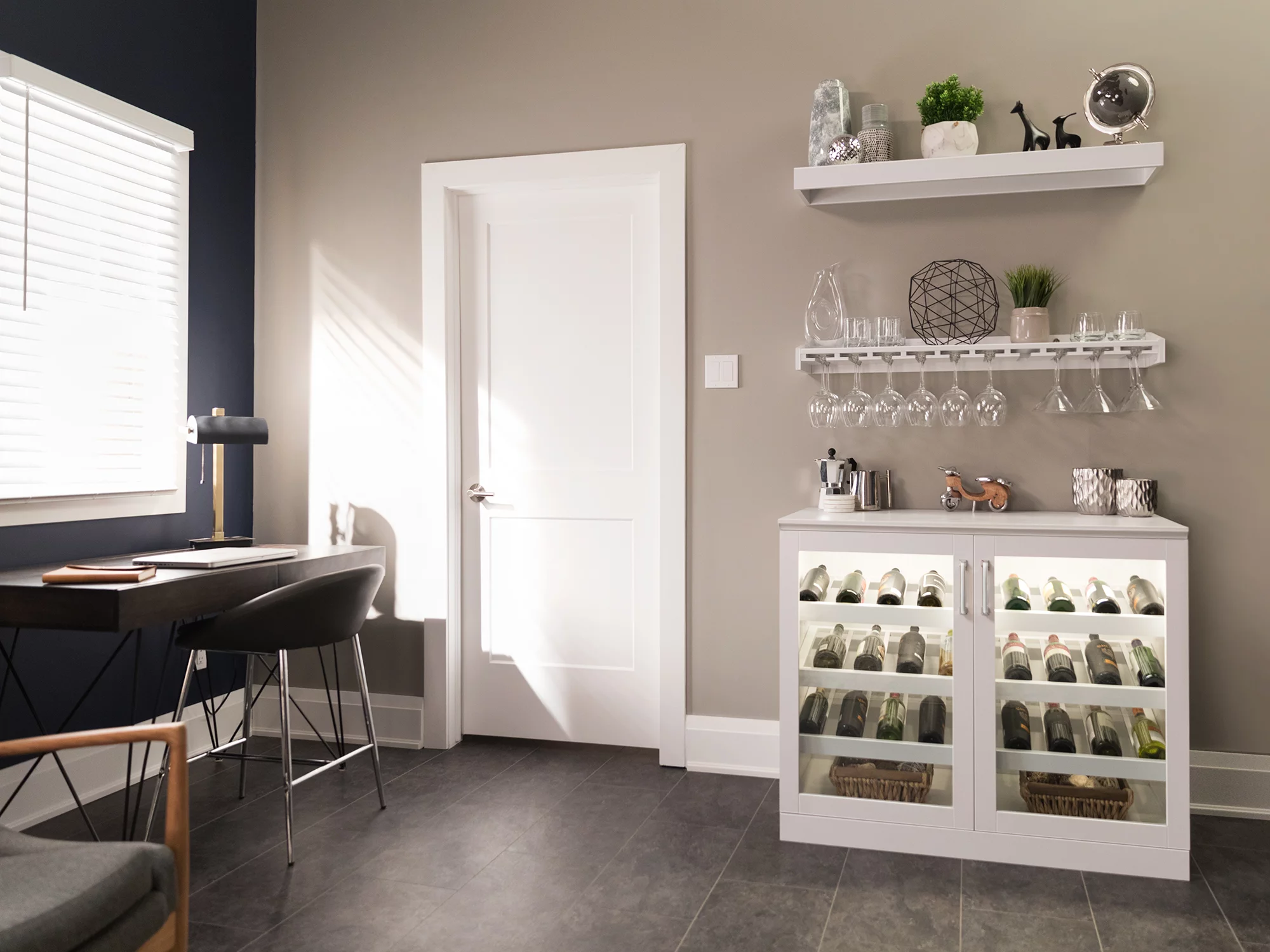 Home Bar Series 4 Piece Cabinet Set - 21 in.
