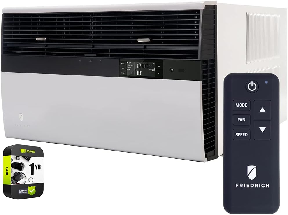 Friedrich KCQ08A10A Kuhl 8,000 BTU 115V Smart Wi-Fi Room Air Conditioner Bundle with 1 YR CPS Enhanced Protection Pack
