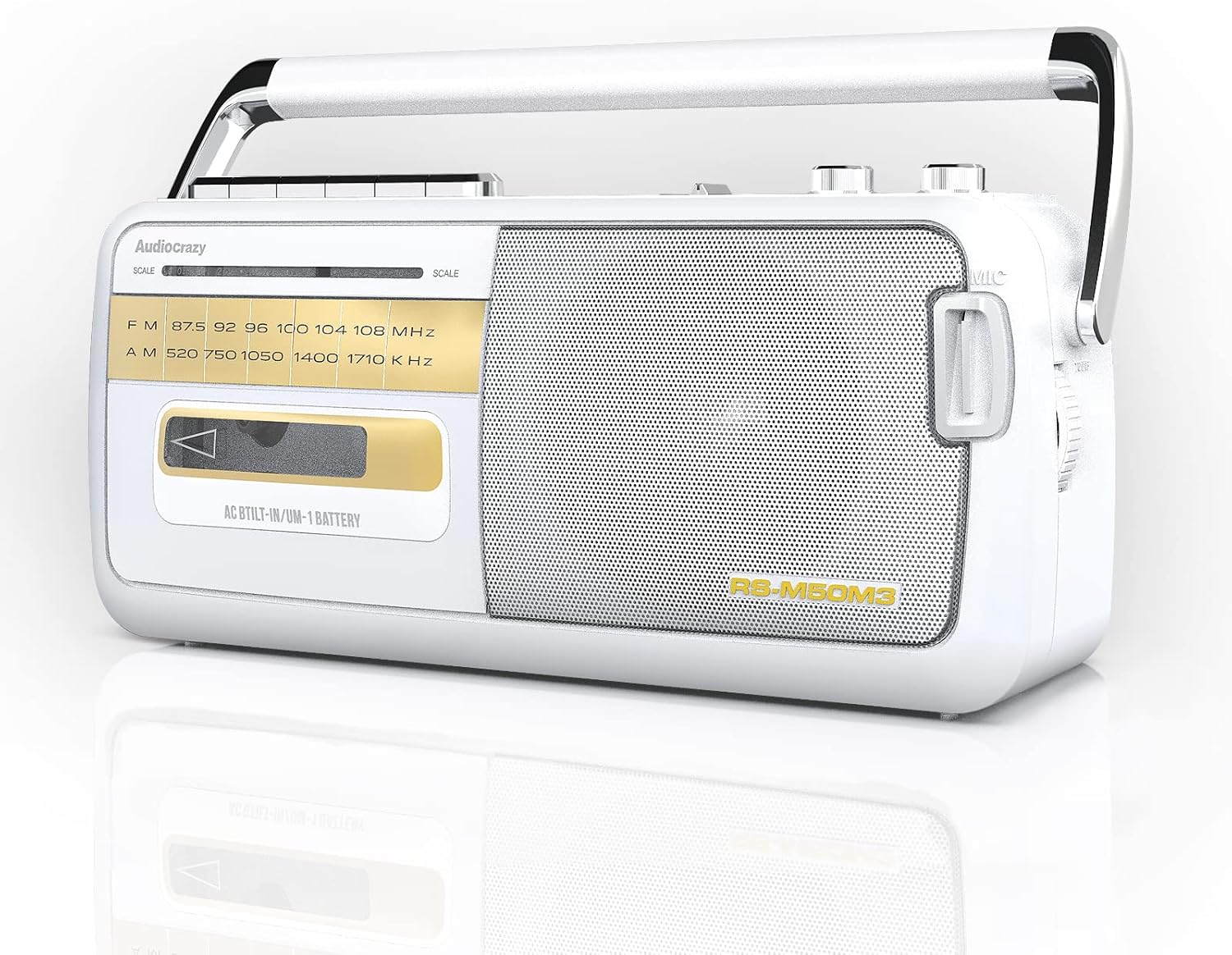 Retro Boombox Cassette Player AM/FM Radio Stereo,Wireless Streaming, USB Slot, 3.5mm Headphone Jack, Cassette Recorder with Built-in Microphone, Convert Cassettes to USB (Black)
