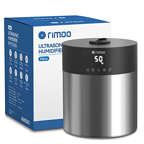 RIMOO Ultrasonic Cool Mist Humidifier with Stainless Steel Tank