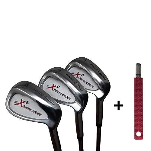 Tour Grind Men&s Complete Golf Wedge Set: 52 Gap Wedge (gw), 56 Sand Wedge (SW