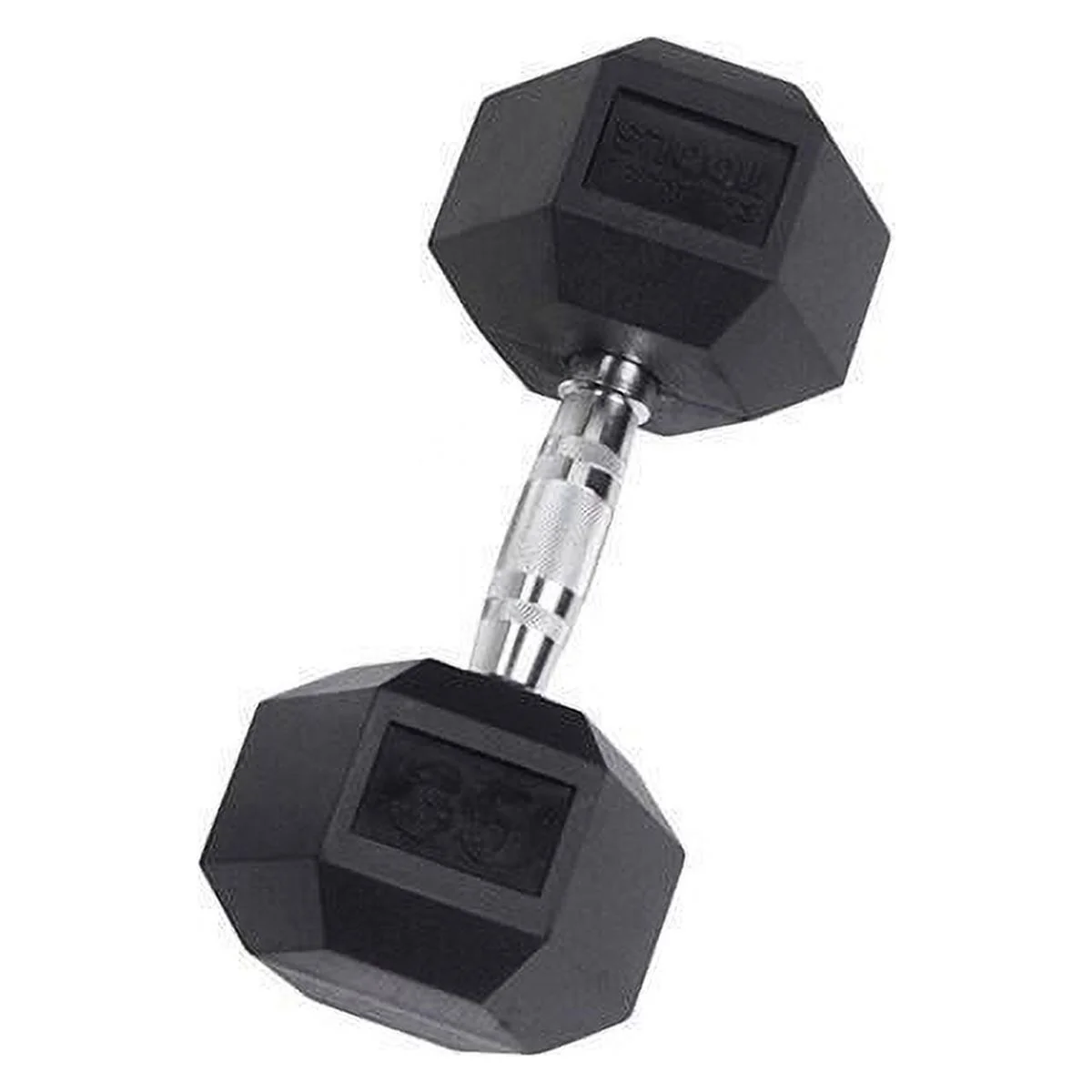 Rubber Coated Hex Dumbbells 55 lb.