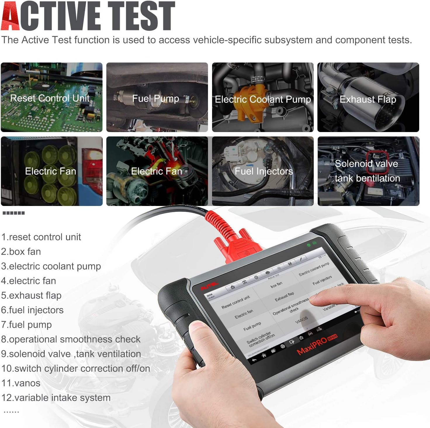 Autel Scanner MaxiPRO MP808K Car Diagnostic Scan Tool [with $150 Adapter kit], 2022 New Model of MP808, MaxiDAS DS808, Same as MS906, with Bi-Directional Control, All Systems Diagnostics, 30+ Services