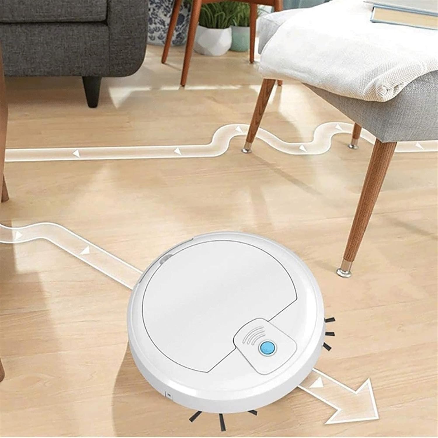 Robot Vacuum Cleaner High Suction, Auto Self-Charging Robotic Vacuum Cleaner, Works On Hard Floor & Low Pile Carpet, Pet Hair