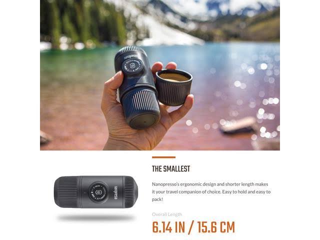 Wacaco Nanopresso Portable Espresso Maker Bundled with NS Adapter, Upgrade Version of
