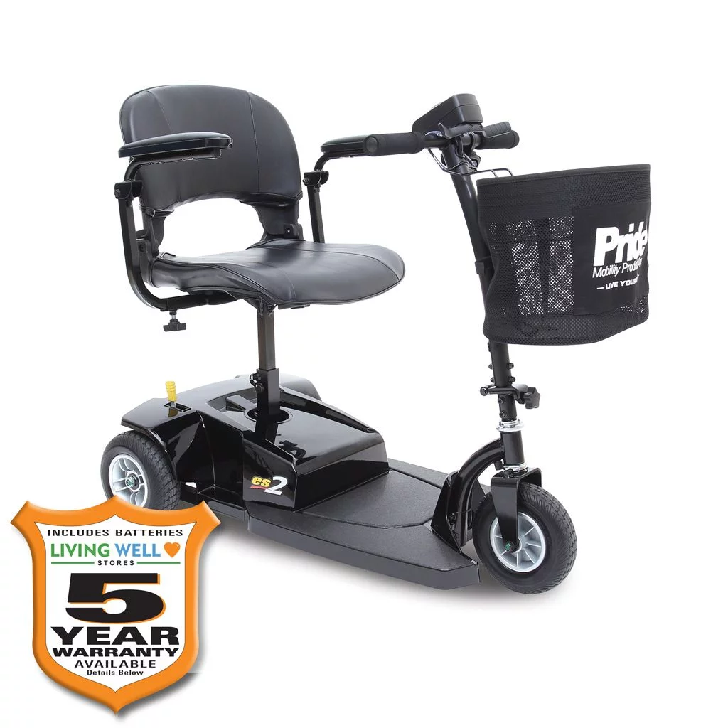 Go-Go ES2 3-Wheeled Scooter by Pride Mobility with Extended Warranty
