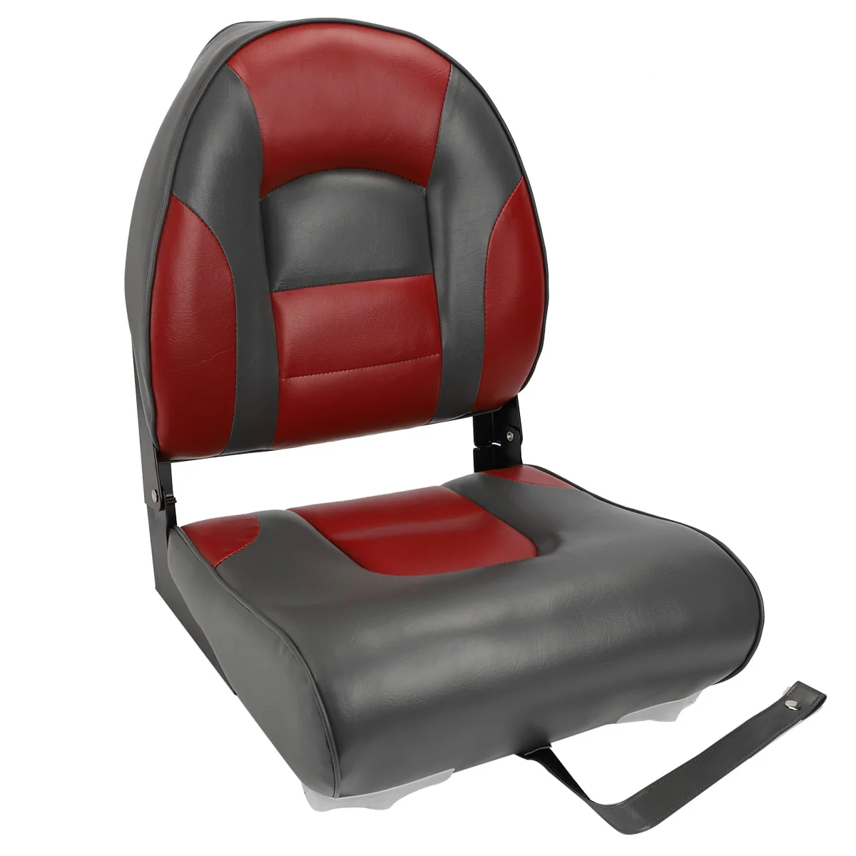 NORTHCAPTAIN S1 Pro Premium High Back Folding Boat Seat,Stainless Steel Screws Included,Charcoal/Black(2 Seats)
