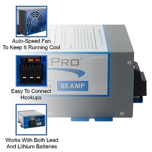 RecPro RV Converter | Multiple Capacities | RV Power Converter | RV Battery Charger | 120VAC to 12VDC | 13V to 16.5V Operating Range