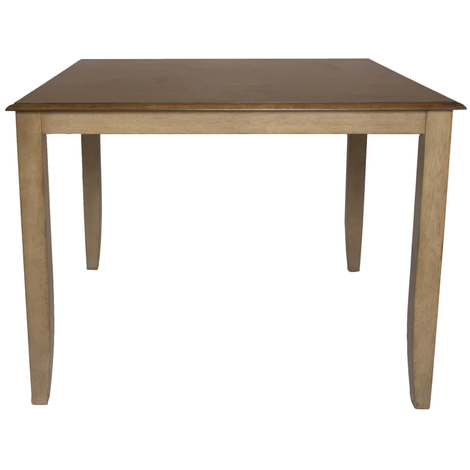 HomeStock 6 Piece 48" Square Pub Set With Slat Back Stools , Counter Height Dining Table , Server , Seats 8 - Curated Treasures Market