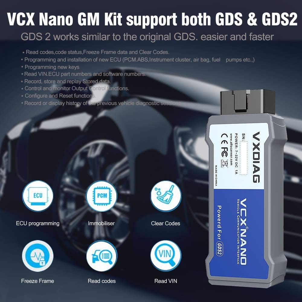 VXDIAG VCX Nano Compatible for GM/OPEL with GDS2 and Tech2WIN System Diagnostic Tool