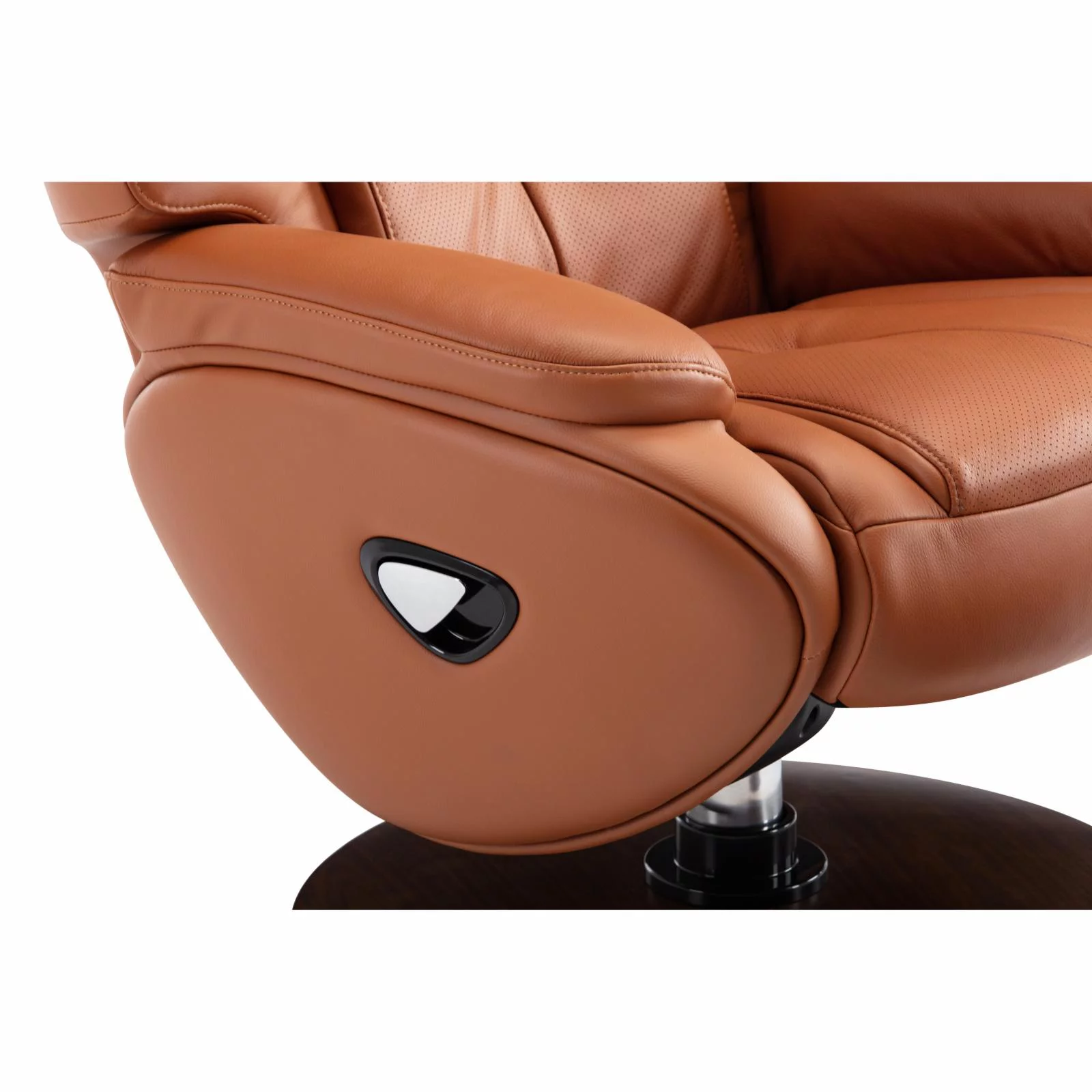 Barcalounger Marjon Leather Pedestal Recliner with Ottoman