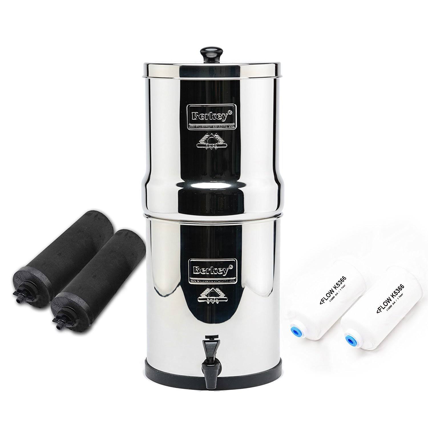 Berkey Travel Water Filter with 2 Black Berkey Filters