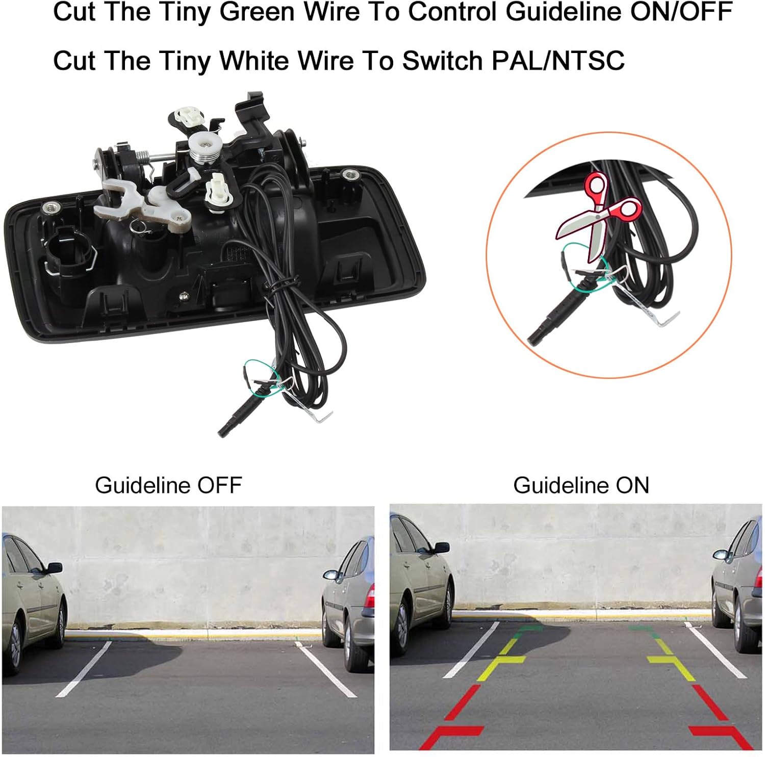 Anina Tailgate Handle Backup Camera Replacement for 2014-2018 Chevy Silverado/GMC Sierra Rear View Camera Car Door Tailgate Camera Park Assist Reverse Camera