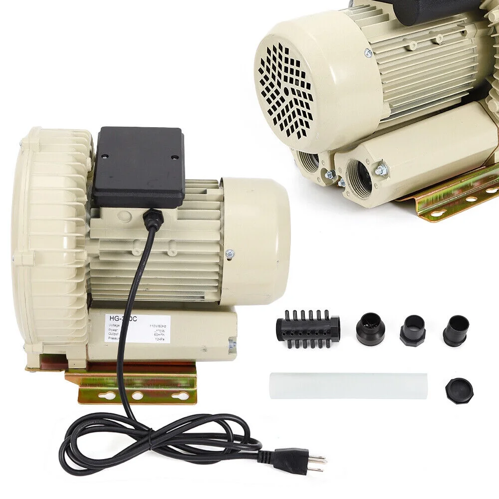 110V 370W Commercial Air Pump Aquarium Hydroponics Aquaculture Fish Tank Pond Blower