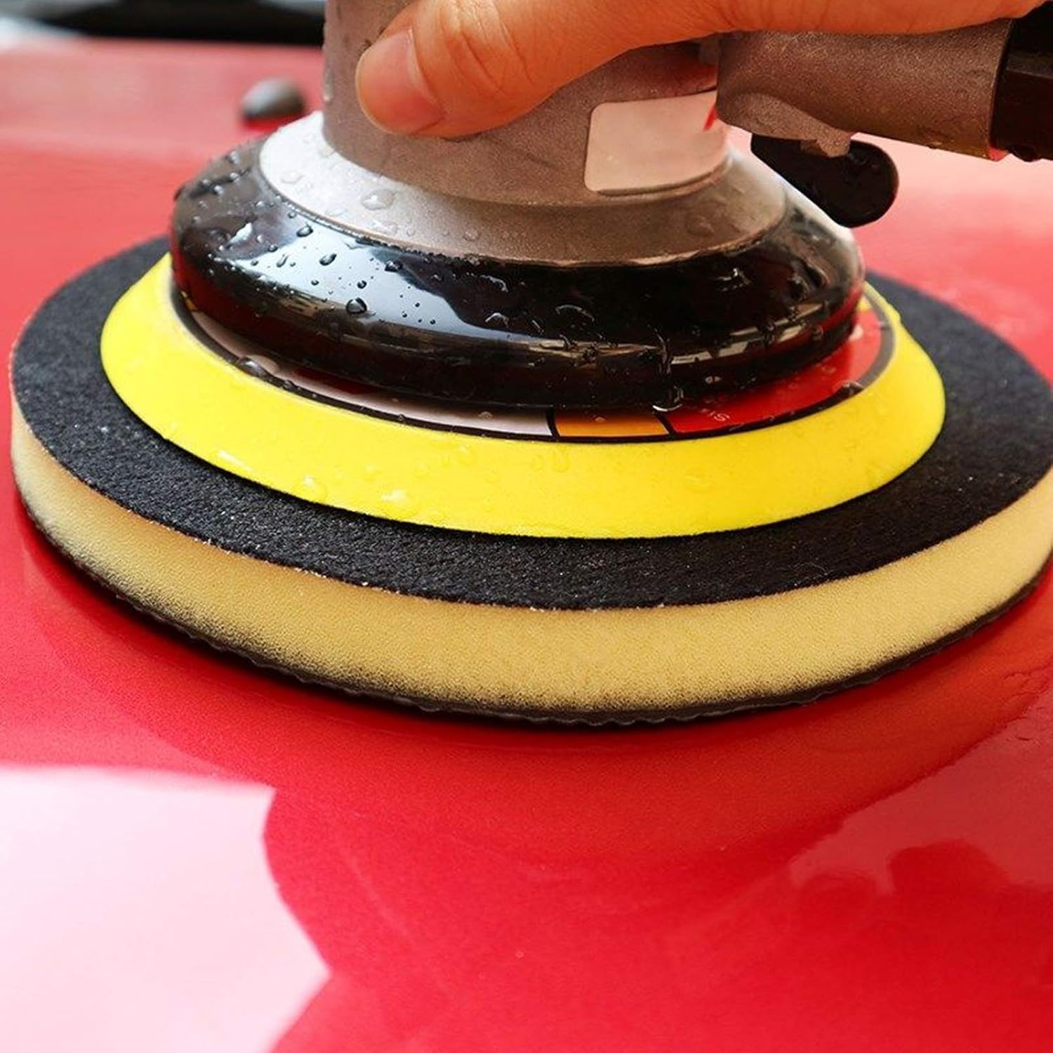 VOSAREA 6" Clay Pad for Polisher,DA Polisher Pad,Pneumatic Clay Bar Pad for Polisher Clay Disc Foam Pad or Car Detailing Novel Detailing Tool Detailing Kit (Black)
