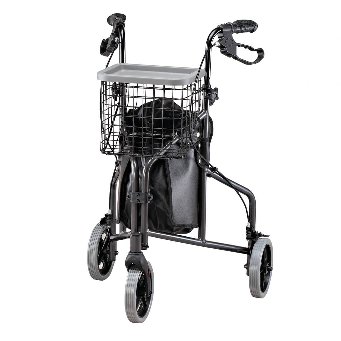Fox Valley Traders 3 Wheel Aluminum Rollator, Black
