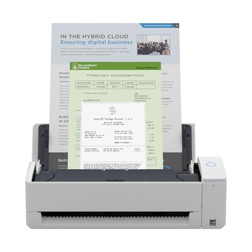 ScanSnap iX1300 Compact Wireless or USB Double-Sided Color Document, Photo & Receipt Scanner with Auto Document Feeder and Manual Feeder for Mac or PC, Black
