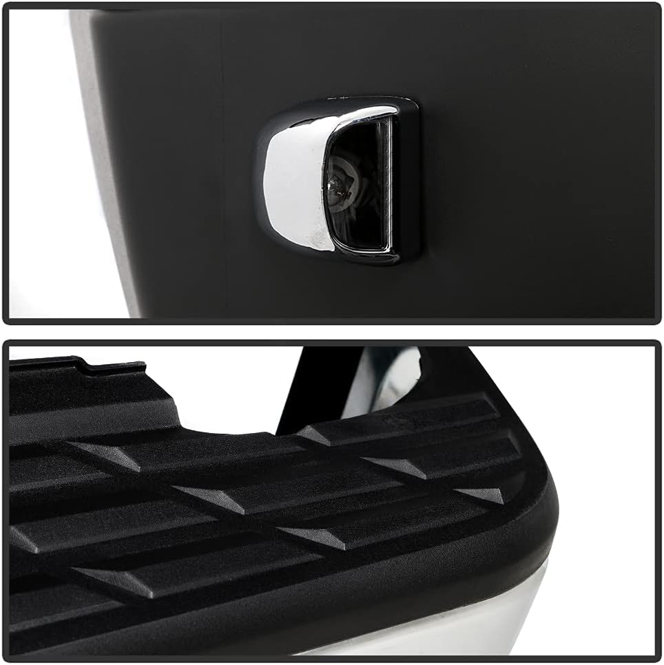 ACANII - For 2007-2013 Chevy silverado/GMC Sierrsa 1500 Chrome Steel Complete Rear Step Bumper w/o Sensor Holes Assembly