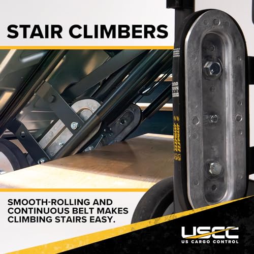 Steel Hand Truck - Heavy Duty 1,000-1,200 Pound Capacity - Appliance Hand Dolly with Single Auto Recoil System