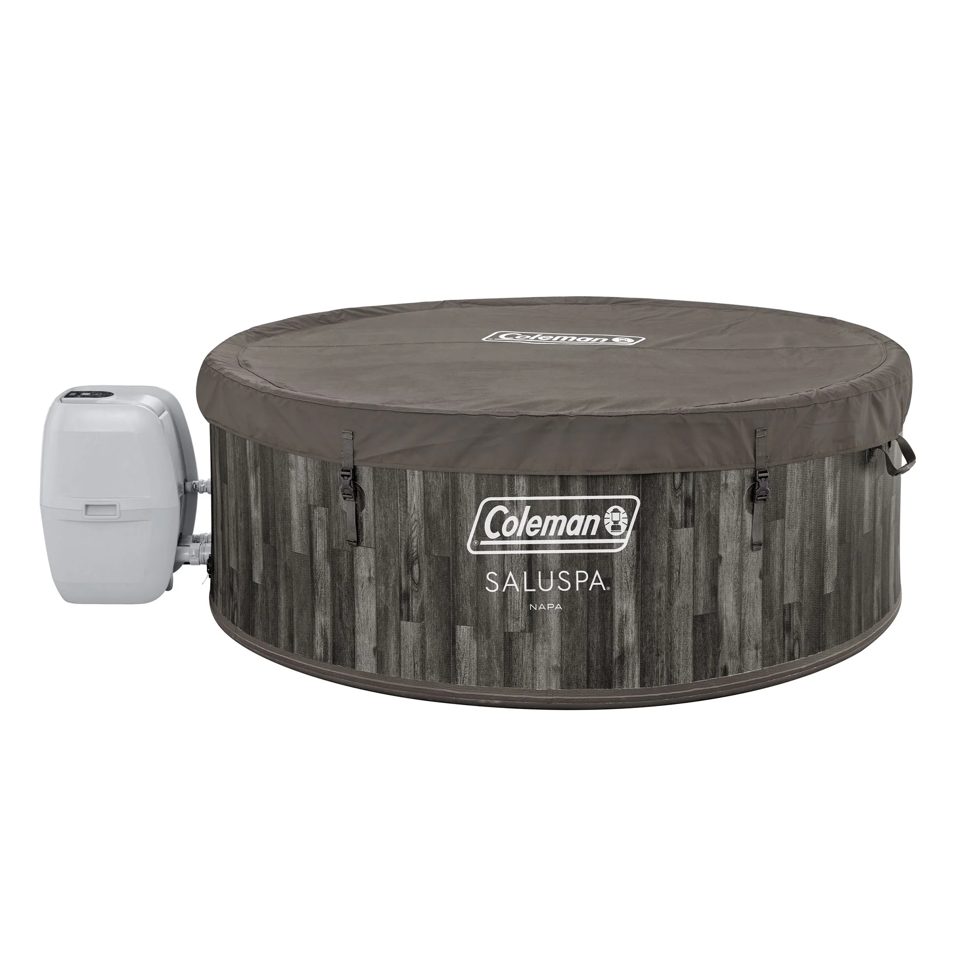 Coleman SaluSpa Napa AirJet Inflatable Hot Tub with 180 Soothing Jets, Gray